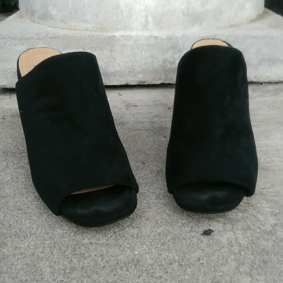 Size 10 Black Slip On Mule Block Heel - Picture 6 of 7